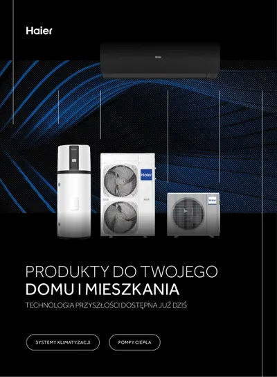 Haier: Katalog „Produkty do Twojego domu i mieszkania”, okładka